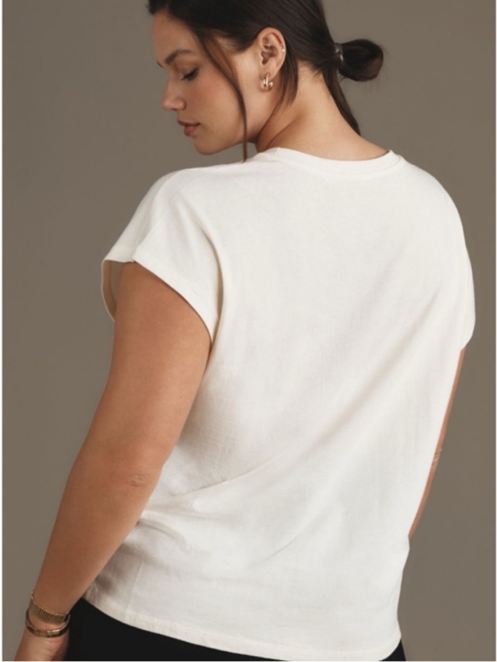 NWT Anthropologie Rose Love print Graphic Cotton Muscle Tee, M - Picture 11 of 14